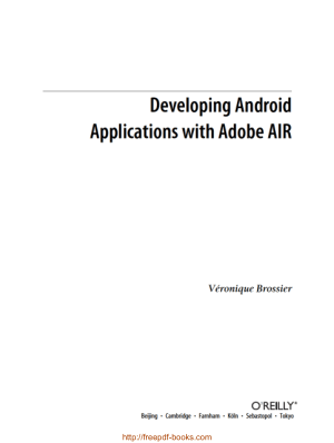Free Download PDF Books, Developing Android Applications with Adobe AIR