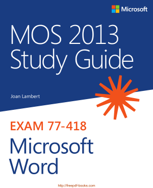 Free Download PDF Books, MOS 2013 Study Guide for Microsoft Word