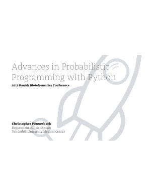 Advances in Probabilistic Programming with Python Book of 2017 Danish Bioinformatics Conference Book