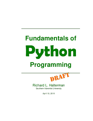 Fundamentals of Python Programming Book of 2019