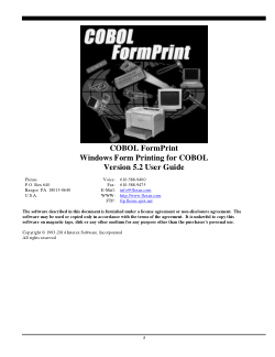 COBOL FormPrint Windows Form Printing for COBOL Ver5.2 User Guide PDF