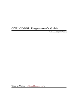 Free Download PDF Books, GNU COBOL Programmers Guide For Ver2.1 PDF
