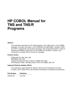 Free Download PDF Books, HP COBOL Manual for TNS and TNS R Programs PDF