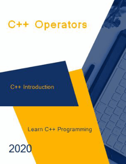 Free Download PDF Books, C++ Operators _ C++ Introduction