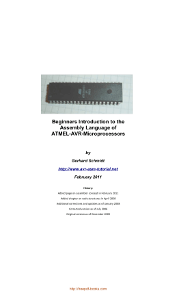 Free Download PDF Books, Beginners Introduction to the Assembly Language of ATMEL AVR Microprocessors, Pdf Free Download