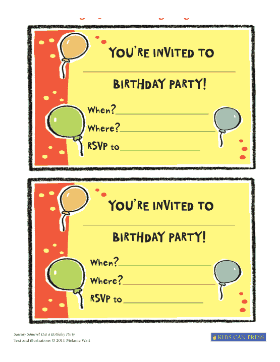 Free Download PDF Books, Birthday Party Invitation Card Templates Word | PDF