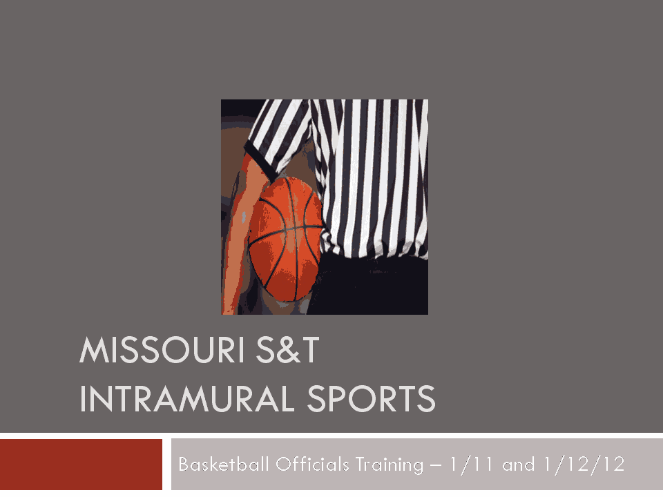 Free Download PDF Books, Basketball Officials Training Powerpoint Presentation Template PPT