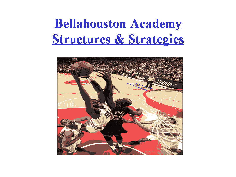 Bellahouston Academy Structures Strategies Basketball Powerpoint Presentation Template PPT