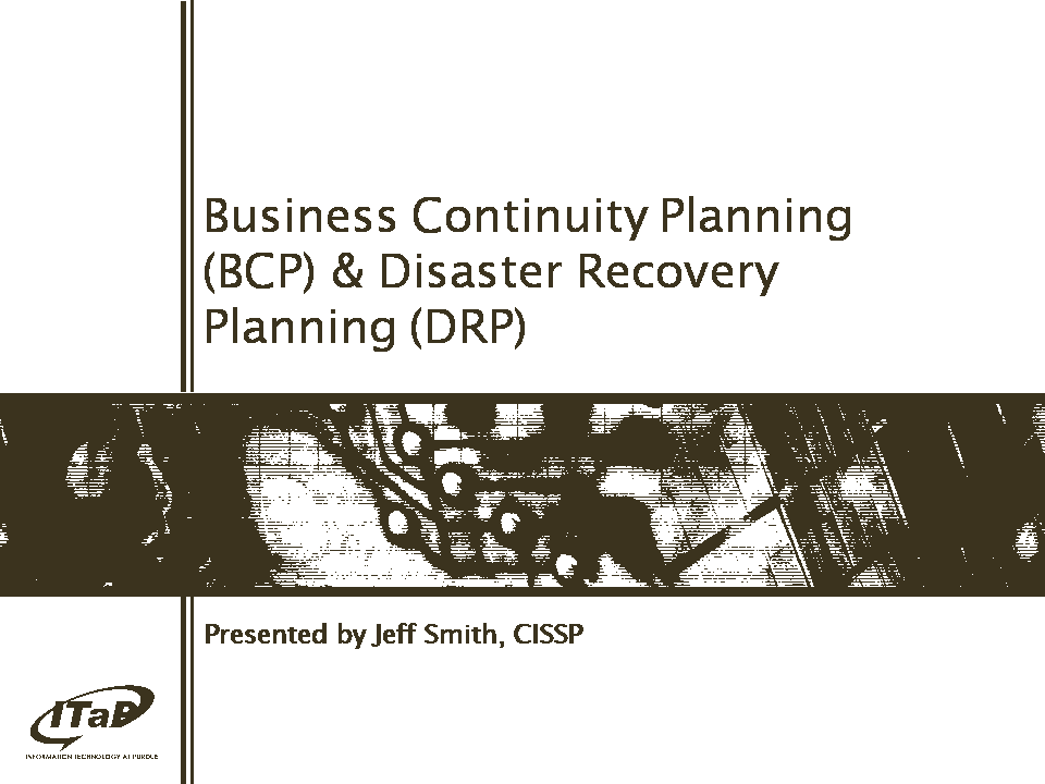 Business Planning and Disaster RecoveryPowerpoint Presentation Template PPT