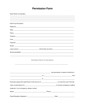 Free Download PDF Books, Guardian Permission Form Template PDF – Word