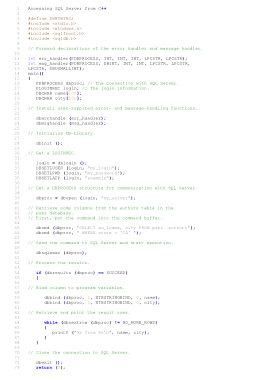 Free Download PDF Books, Accessing SQL Server from C++ Algorithms