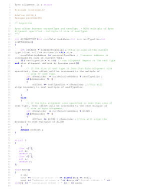 Free Download PDF Books, Byte Alignment in A Struct | C++ Algorithms Example
