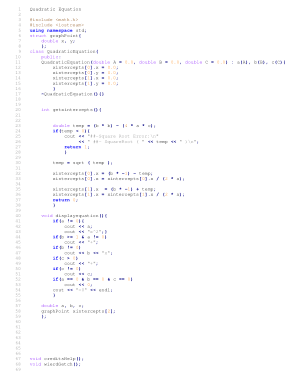 Free Download PDF Books, Solving Quadratic Equation | C++ Algorithms Example