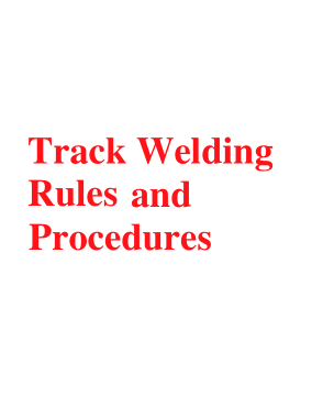 Free Download PDF Books, Track Welding Rules And Procedures