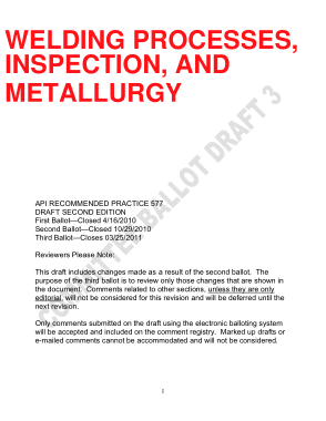Welding Processes Inspection And Metallurgy