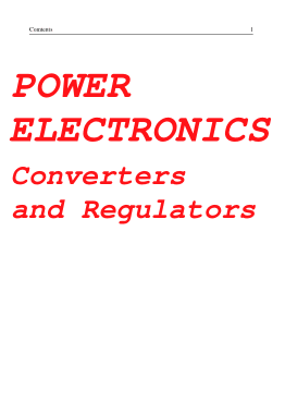 Power Electronics Converters And Regulators