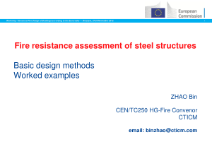 Fire Resistance Assessment of Steel Structures Basic Design Methods Worked Examples