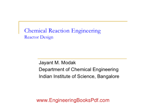 Chemical Reaction Engineering Reactor Design