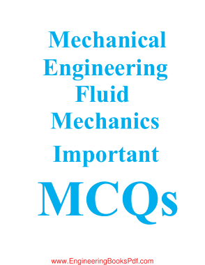 Mechanical Engineering Fluid Mechanics Important MCQs