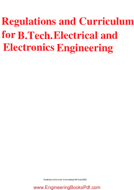 Regulations and Curriculum for B Tech Electrical and Electronics Engineering