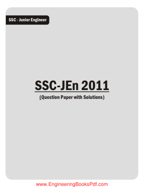 SSC JE Previous Paper Electrical 2011