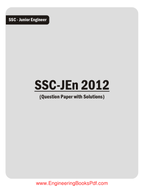 SSC JE Previous Paper Electrical 2012