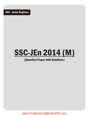 SSC JE Previous Paper Electrical 2014 M