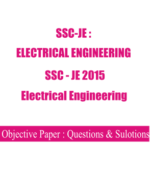 SSC JE Previous Paper Electrical 2015