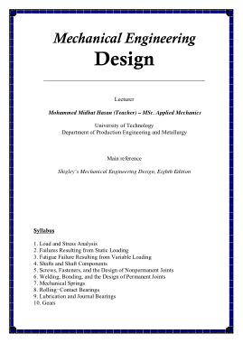 Free Download PDF Books, Mechanical Engineering Design