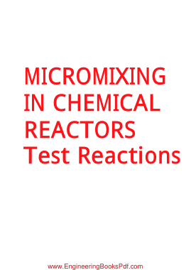Free Download PDF Books, Micromixing In Chemical Reactors Test Reactions