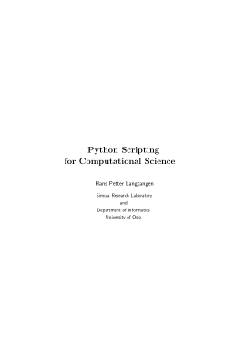 Langtangen Python Scripting for Computational Science
