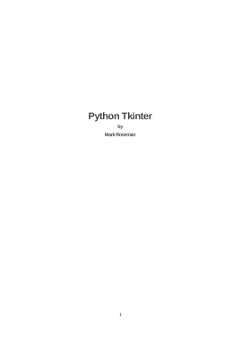 Free Download PDF Books, Modern Tkinter for Busy Python Developers