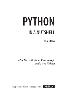 Python in a Nutshell A Desktop Quick Reference