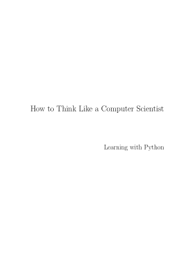 Free Download PDF Books, Learning with PYTHON How to Think Like a Computer Scientist