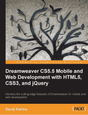 Free Download PDF Books, Dreamweaver Cs5.5 Mobile And Web Development With HTML5 CSS3 And jQuery, Pdf Free Download