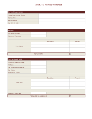 Free Download PDF Books, Schedule Business Worksheet Template