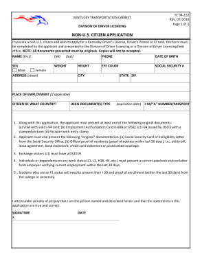 Citizen Application Form Template