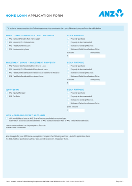 Home Loan Application Form Template