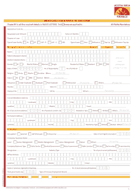 Mortgage Loan Application Form Template