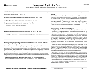 New Employee Application Form Template