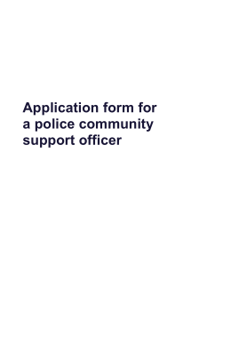 Police Officer Application Form Template