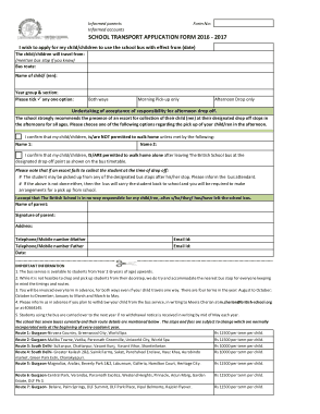 Free Download PDF Books, School Transport Application Form Template