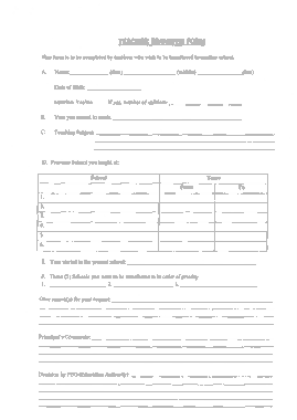 Teacher Transfer Application Form Template