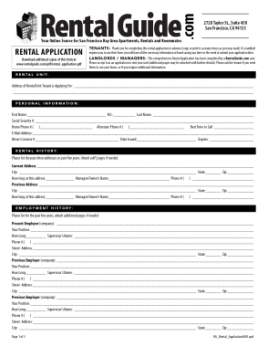 Free Download PDF Books, Apartment Rental Application Form Template