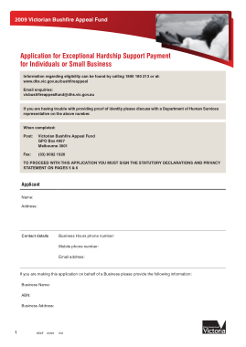 Hardship Payment Application Form Template
