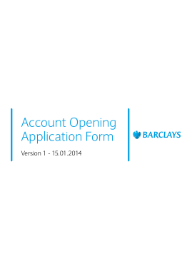 Account Opening Application Form Templates