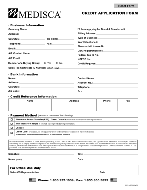 Credit Application Form Pdf Template
