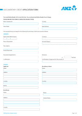 Simple Credit Form Application Template