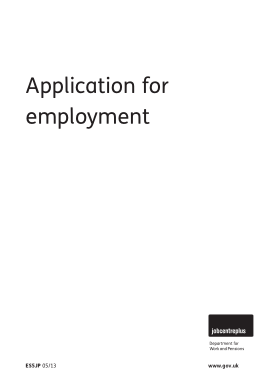 Application Form For Employee Template