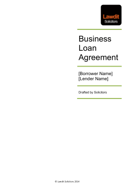 Free Download PDF Books, Business Loan Agreement Template